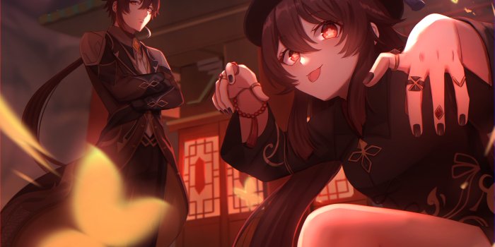 4093x2443 HD wallpaper: anime girls, Genshin Impact, Hutao(Genshin Impact)