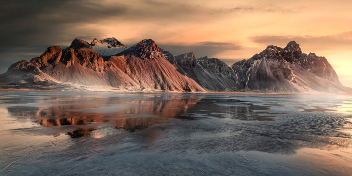 5120x2880 Vestrahorn Wallpaper 4K, Sunrise, Snow covered, Mist, Iceland, Frozen,  Nature, #5928