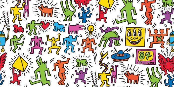 2000x2991 Three Eyed Face Wallpaper, YP x Keith Haring