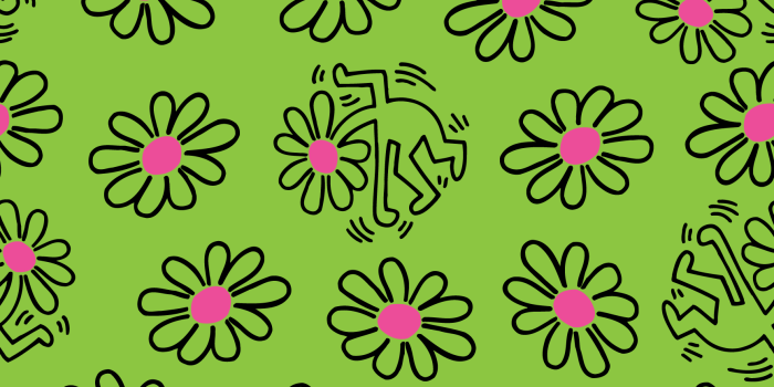 1733x1733 Flower Child Wallpaper, YP x Keith Haring