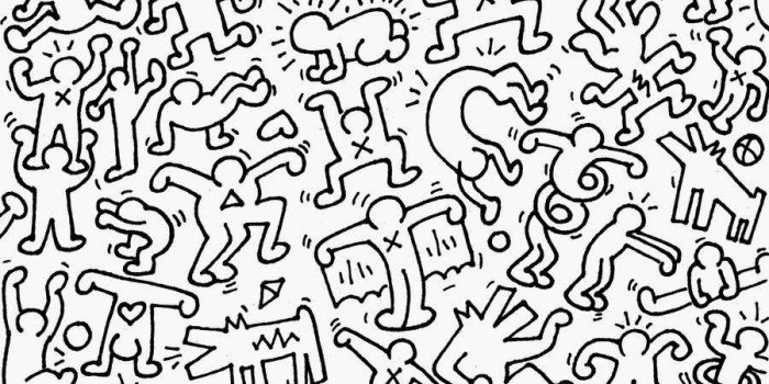 900x1258 Mobile Keith Haring Black Wallpapers