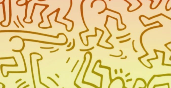 675x1200 Keith Haring's “acrobat” wallpaper | Keith haring, Wallpaper, I wallpaper