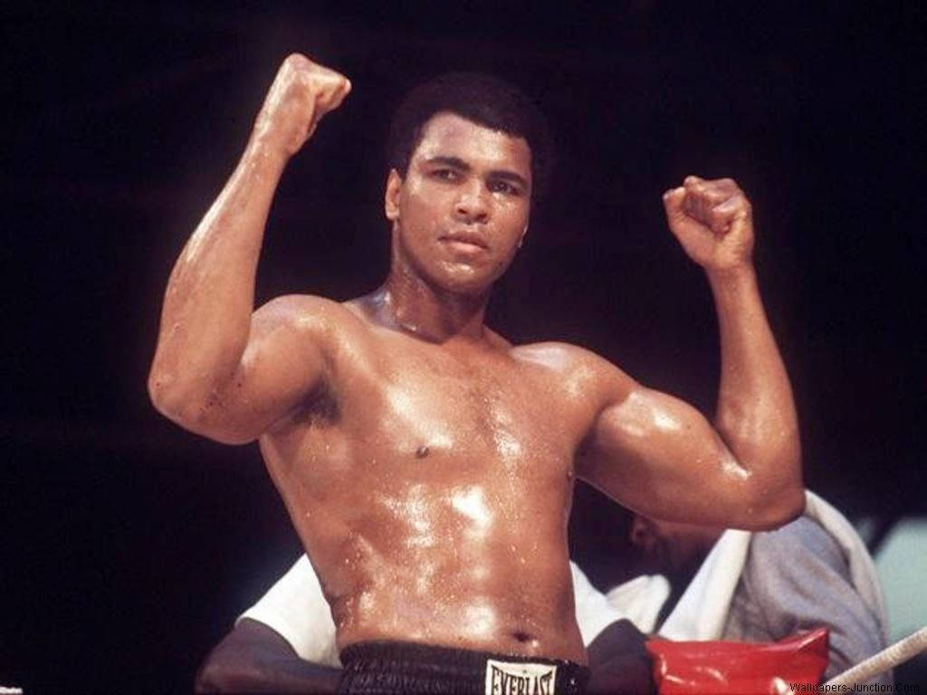 1024x768 Download Youthful And Victorious Muhammad Ali Wallpaper | Wallpapers.com