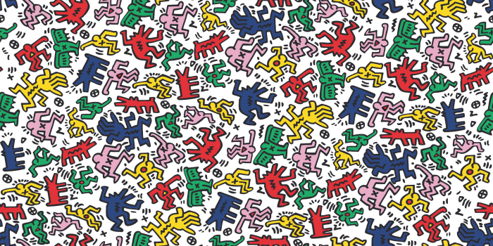 2000x2991 Dancing Figures Wallpaper, YP x Keith Haring