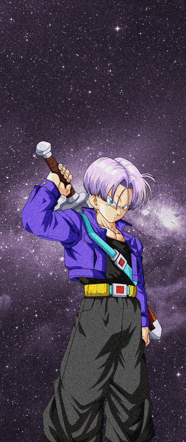 640x1524 trunks wallpaper i made : r/dbz