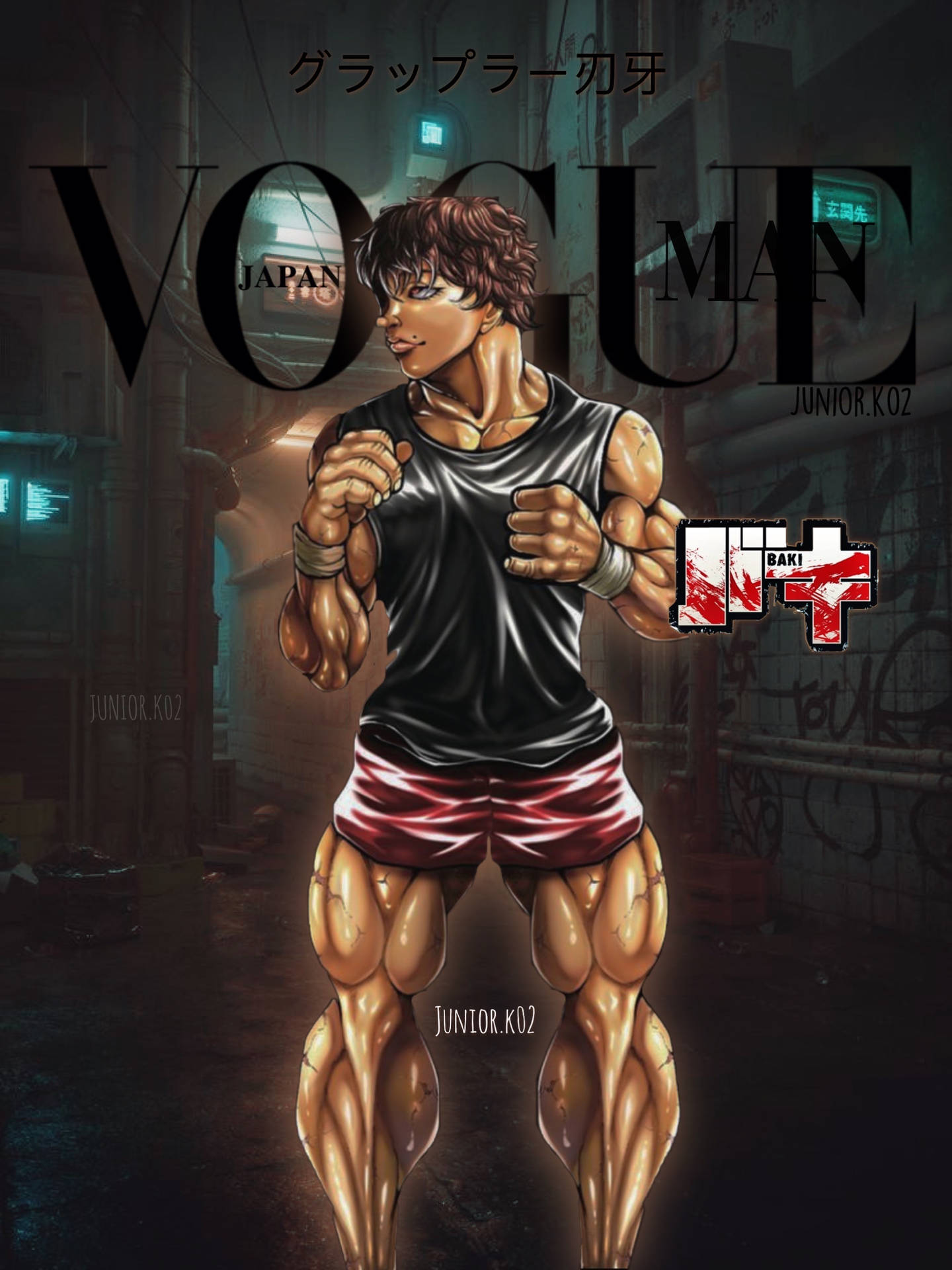1440x1920 Download Baki Hanma Vogue Cover Wallpaper | Wallpapers.com