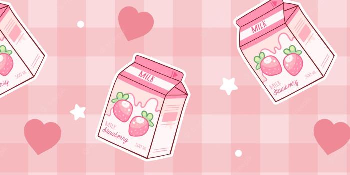 2000x2000 Premium Vector | Seamless pattern of cute milk box on pink background  banner paper gift printing wallpaper