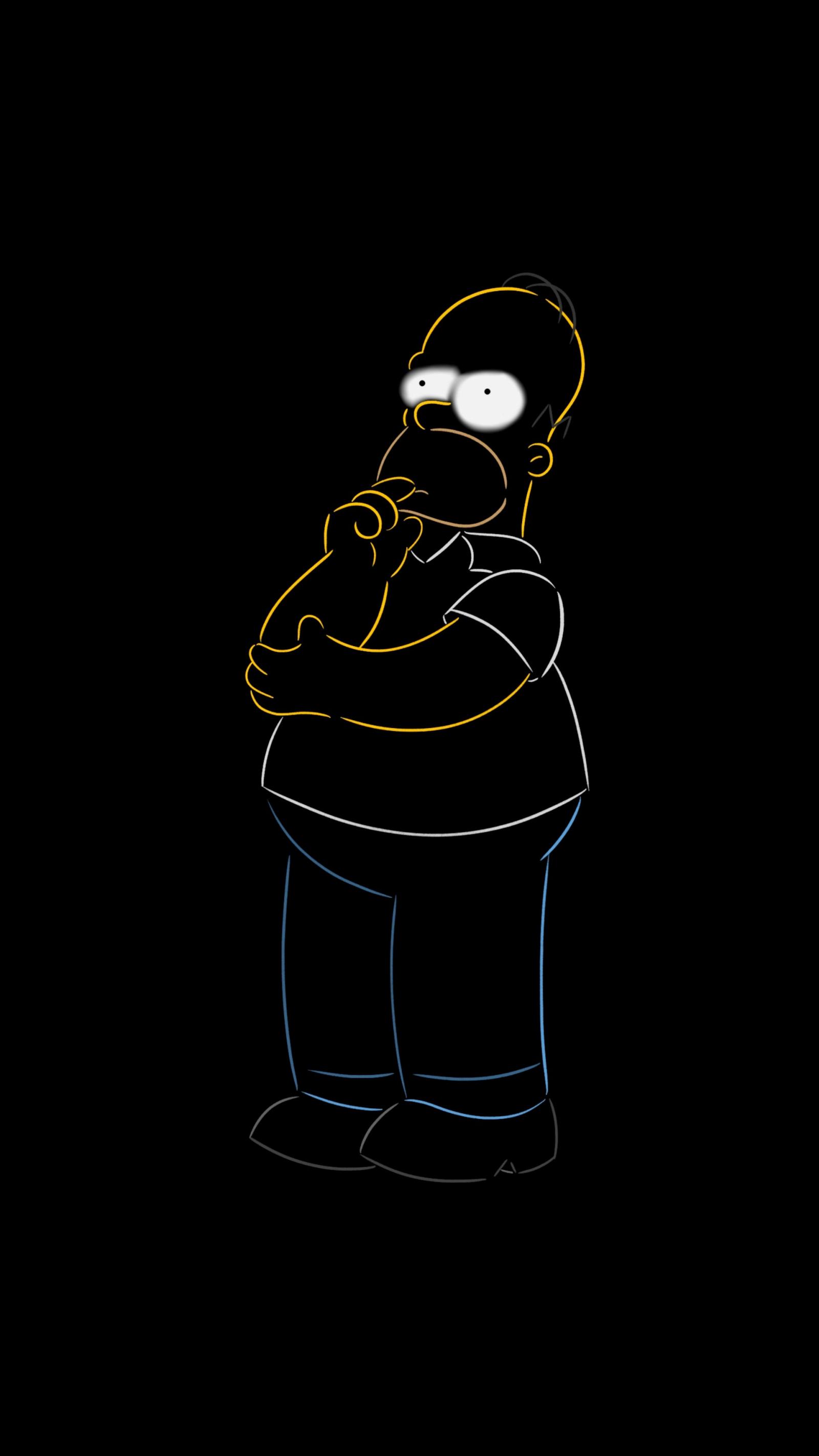 1920x3416 Made a minimal wallpaper of Homer Simpson : r/TheSimpsons