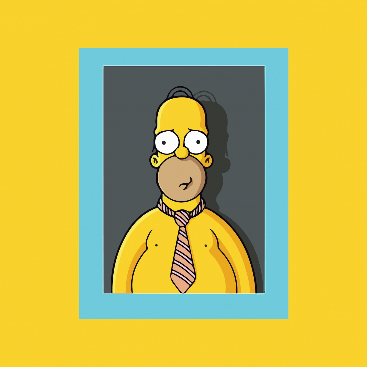 1224x1224 Homer simpson, photo frame, the simpsons, animated show, minimal wallpaper,  hd image, picture, background, dd6841 | wallpapersmug