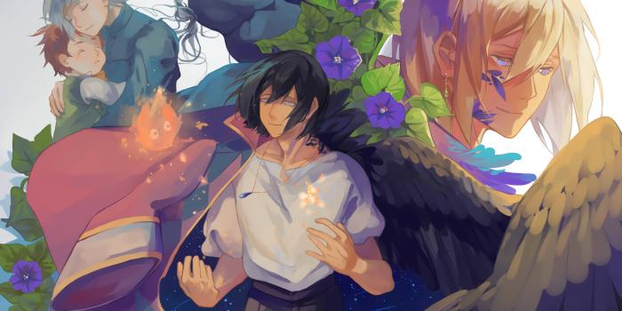 1920x1367 Download Aesthetic Painted Art Howl's Moving Castle Wallpaper | Wallpapers .com