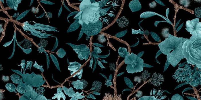 1280x1280 Black and Mint Green Wallpaper | Kilburn Heritage | Mineheart