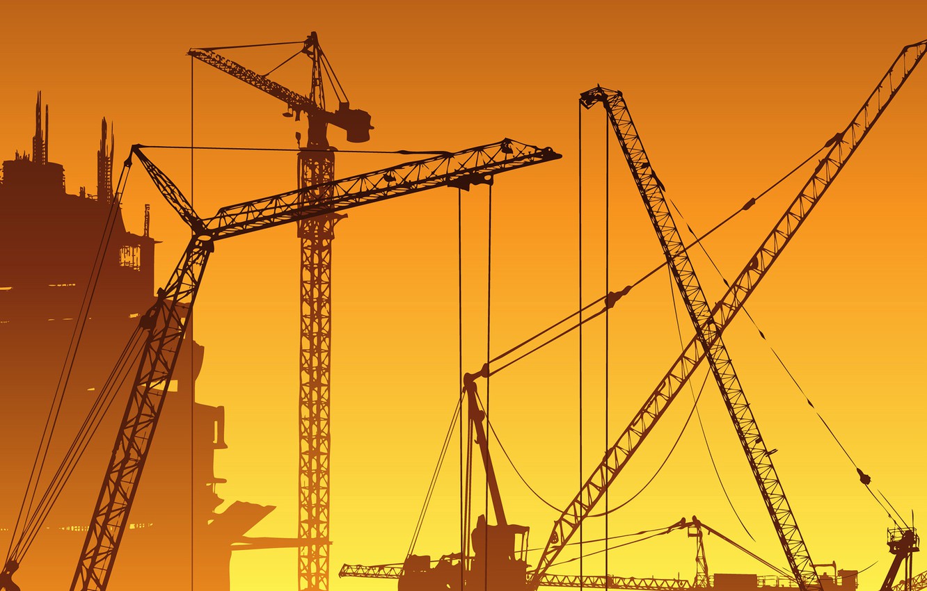 1332x850 Wallpaper the sky, sunset, sunrise, the building, construction, skyscraper,  crane, sky, sunset, skyscraper, sunrise, building, crane, tower crane,  tower crane images for desktop, section пейзажи - download