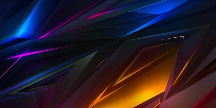 7680x3200 Colorful Dark Abstract Polygon 3D 4K Wallpaper #39