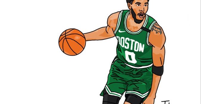 675x1200 Jayson Tatum 0️⃣ in 2022 | Nba basketball art, Basketball art, Nba art