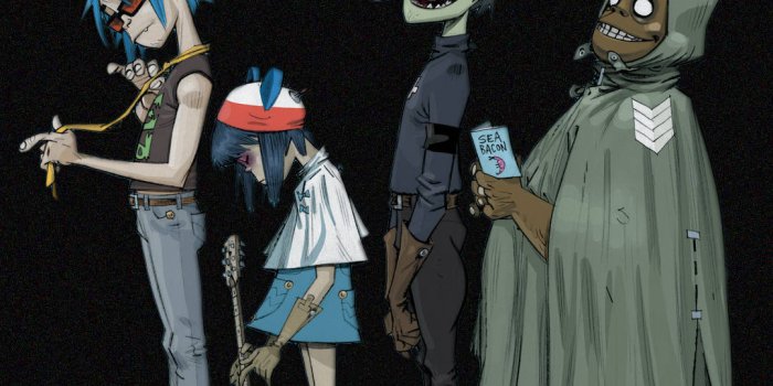 1080x1920 Download Black Gorillaz Mobile In Line Wallpaper | Wallpapers.com