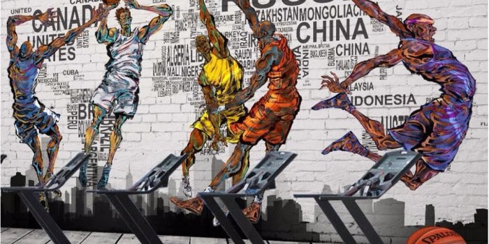 1000x788 Custom Photo 3d Wallpaper Basketball Dunk Master Graffiti Brick Wall  Painting 3d Wall Room Murals Wallpaper For Walls 3 D - Wallpapers -  AliExpress