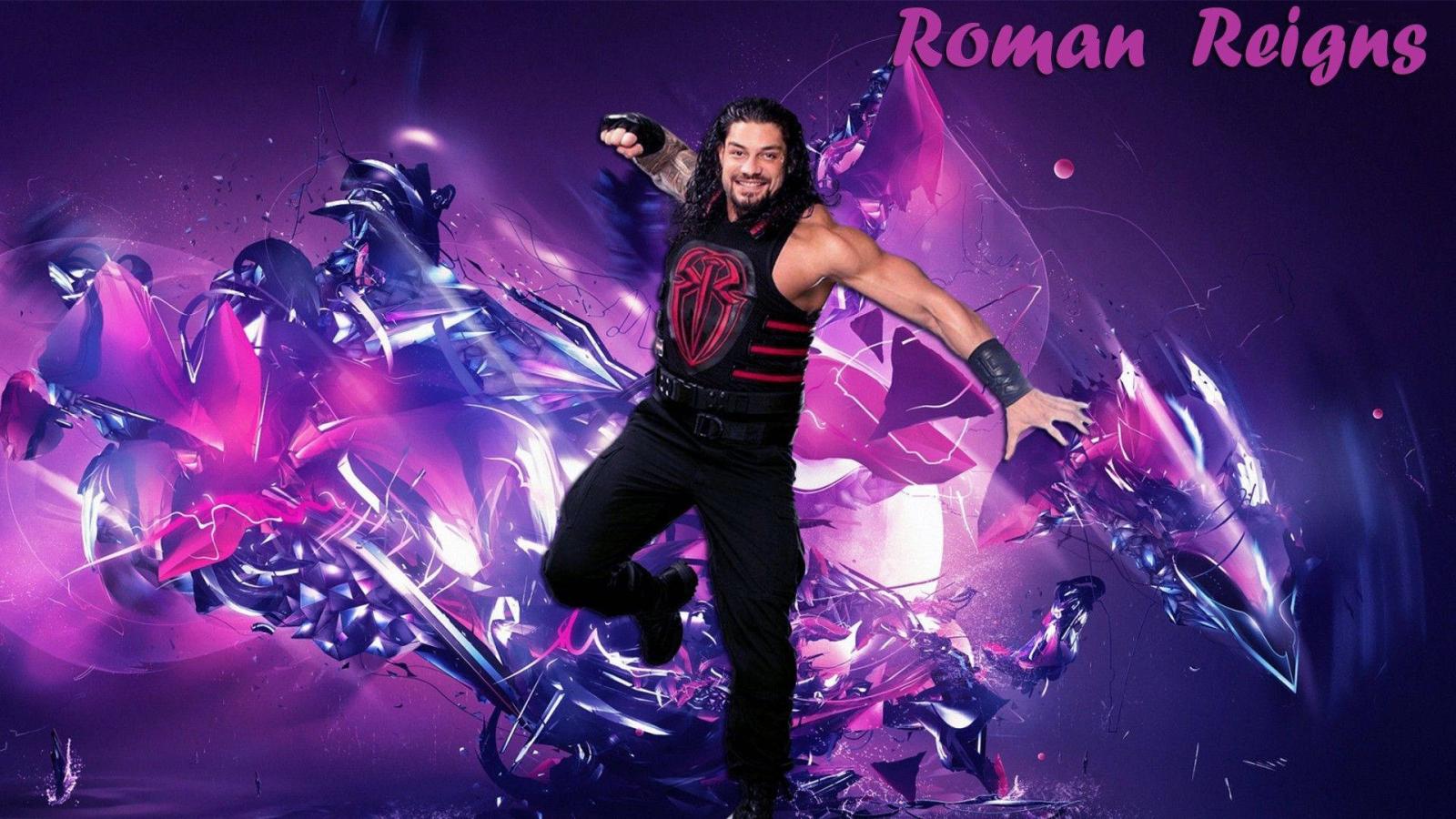 1920x1080 Download Roman Reigns Purple Abstract Wallpaper | Wallpapers.com