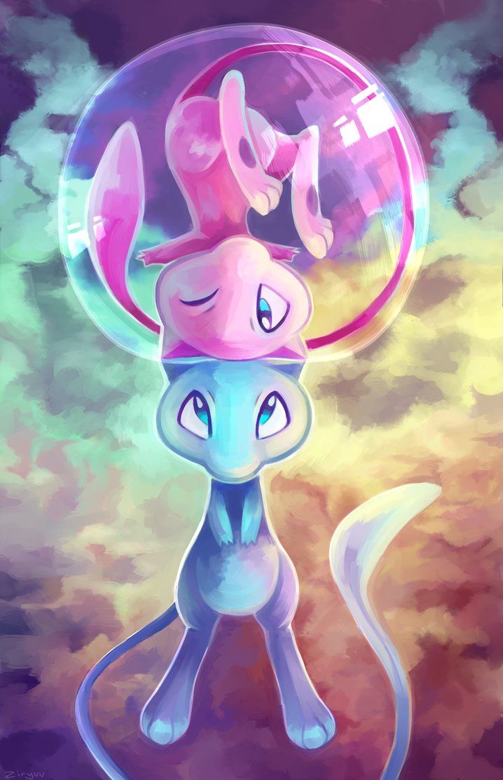 718x1113 bubble buddies by ziryuu | Cute pokemon wallpaper, Pokemon, Pokemon mew