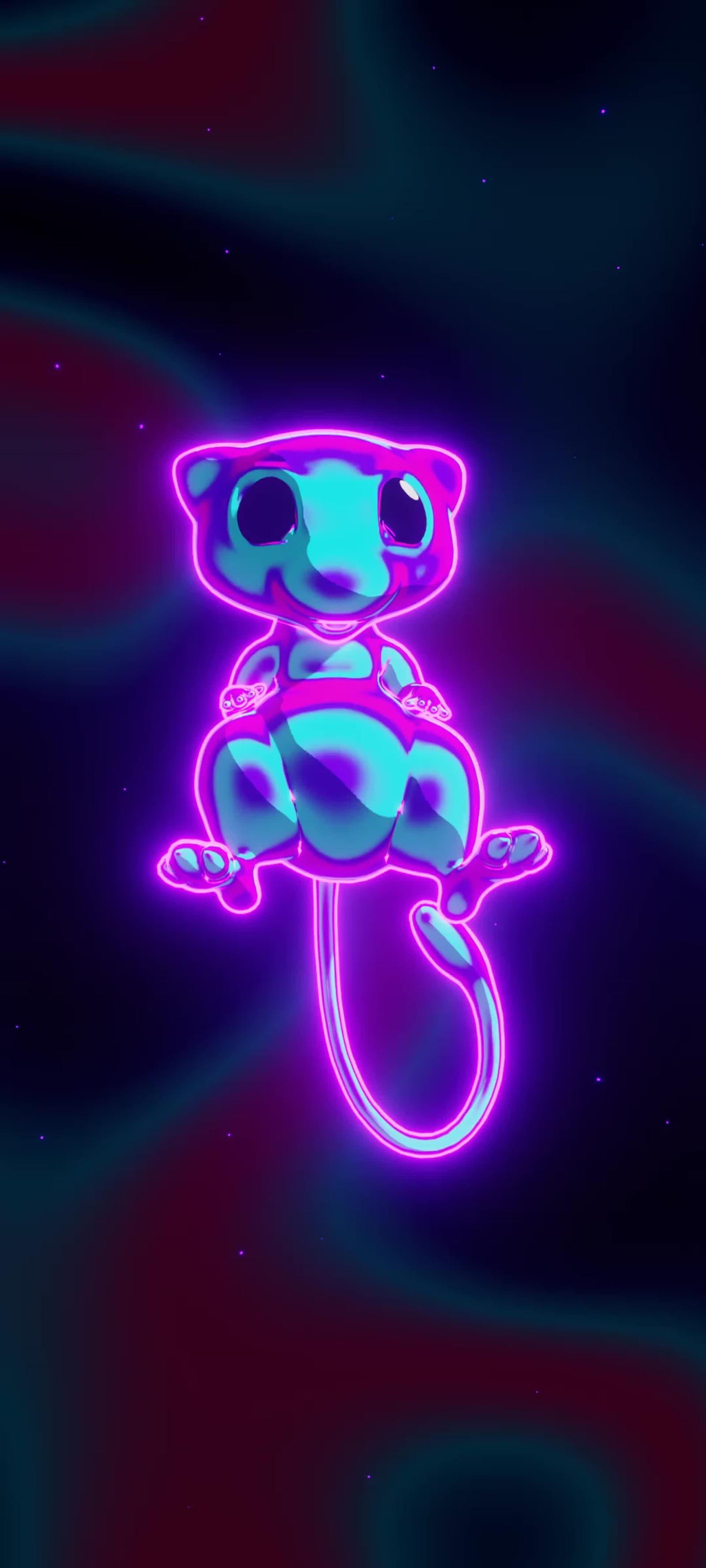 1920x4266 ArtStation - Psychedelic Mew (phone live wallpaper)