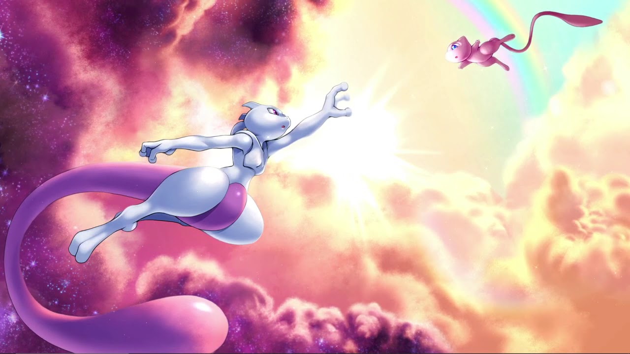 1280x720 Mewtwo & Mew Counterattack - Pokémon (Wallpaper Engine)