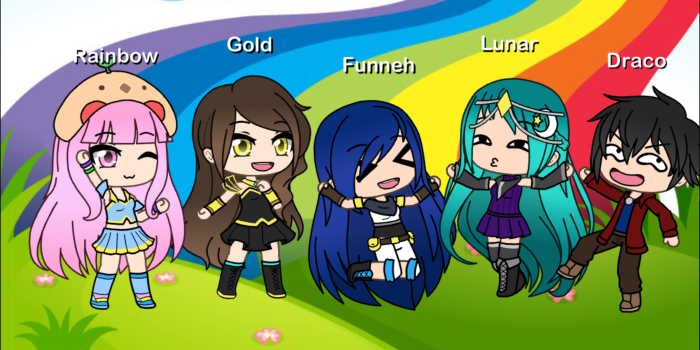2208x1242 ItsFunneh & The Krew (in Gacha Life) | Fan art drawing, Wallpaper tumblr  lockscreen, People art