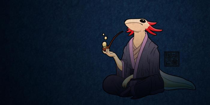 3600x2025 Someone asked for a dark version of my axolotl wallpaper, so here it is  [3840x2160] : r/wallpapers