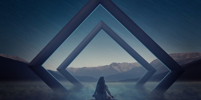 4096x4096 Alone Wallpaper 4K, Meditation, Spiritual, Landscape, Evening, Fantasy, #416