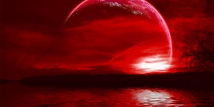 1024x768 Anime Background Red Moon - Novocom.top