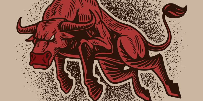 4250x4250 Hand drawn red bull illustration for t-shirt, logo, wallpaper or emblem  isolated on beige or cream background. 1919175 Vector Art at Vecteezy