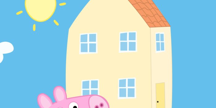 1183x2560 Peppa Pig House Wallpaper for Phone - Aesthetic Peppa Pig Wallpaper