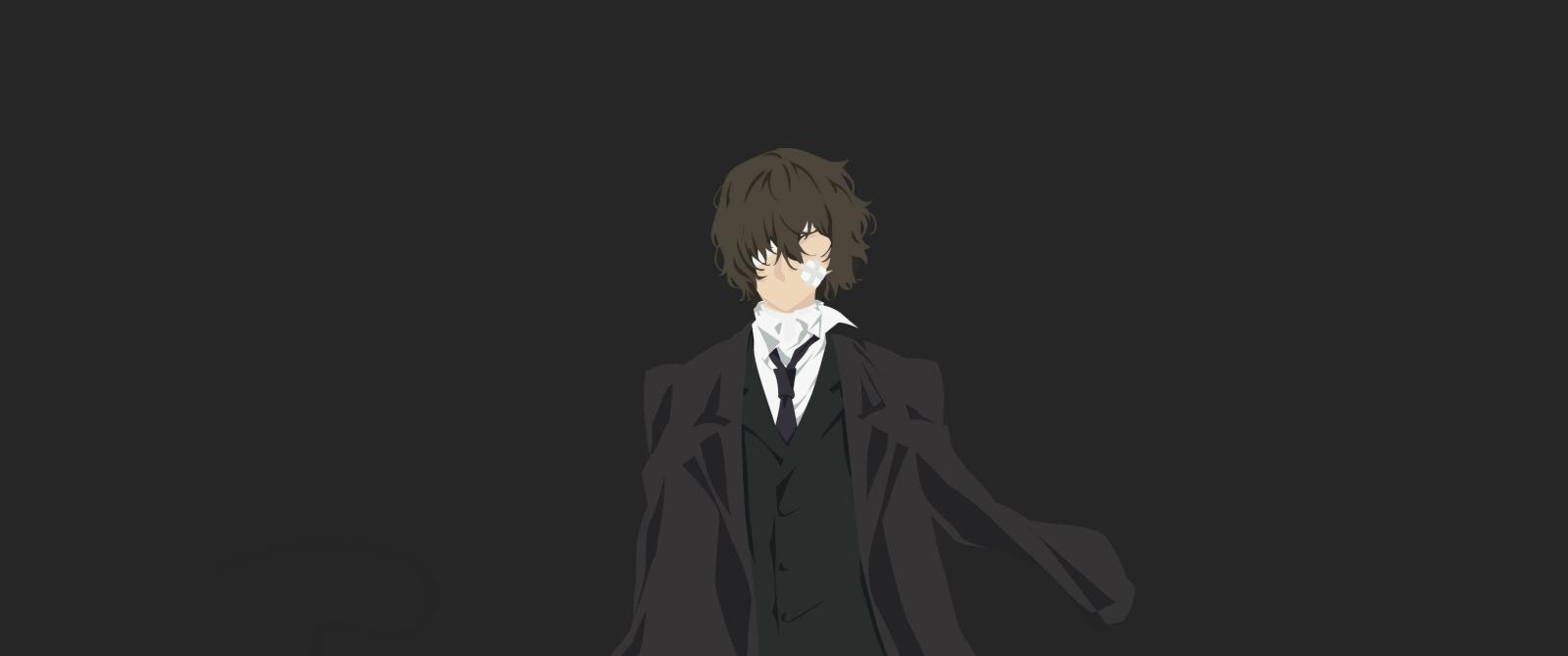 3440x1440 Download Bungo Stray Dogs Minimalist Dazai Osamu Wallpaper | Wallpapers.com