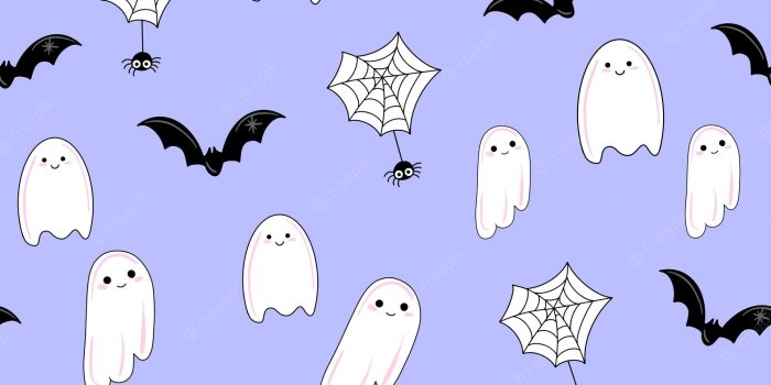 2000x2000 Premium Vector | Ghost seamless pattern halloween vector spooky scarf  isolated repeat wallpaper tile background.