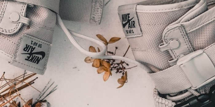 1242x2688 pair of white Nike Air high top sneakers iPhone 11 Wallpapers Free Download