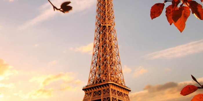 2160x3840 Eiffel Tower Autumn Sunset 4K Ultra HD Mobile Wallpaper