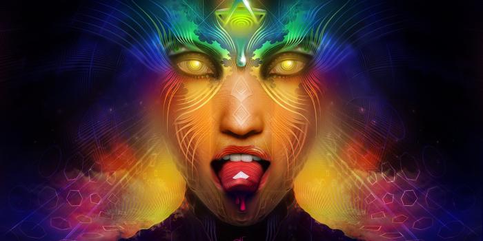 2560x1440 anime, LSD, Women, Psychedelic, Abstract, Colorful, Tongues Wallpapers HD /  Desktop and Mobile Backgrounds