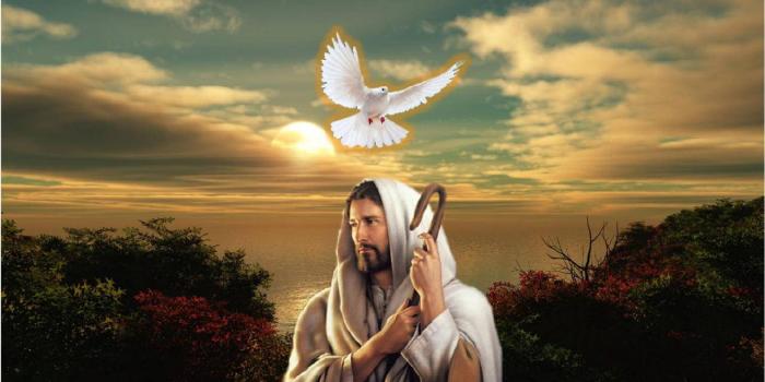 1280x719 Download Good Shepherd Jesus And The Holy Spirit Wallpaper | Wallpapers.com
