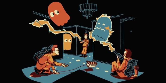 1332x850 Wallpaper game, games, pacman, Ghostbusters, Ghostbusters, Pac-Man, pacman  images for desktop, section минимализм - download