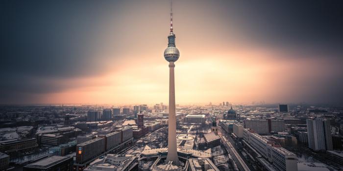 1332x850 Wallpaper tower, Germany, winter, Berlin, TV tower images for desktop,  section город - download