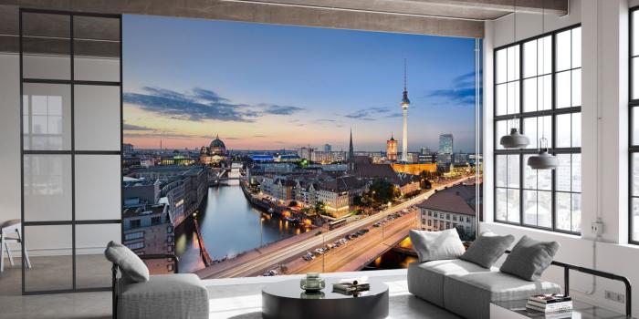 2000x850 Berlin Skyline Panorama – enchanting wall mural – Photowall