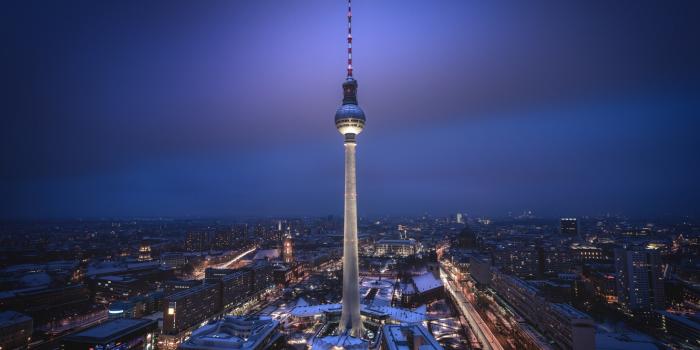 1332x850 Wallpaper tower, Germany, night, Berlin, TV tower images for desktop,  section город - download