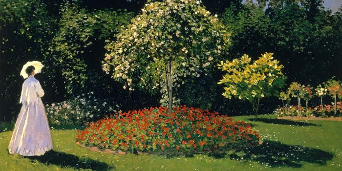 1920x1080 Download Claude Monet's Lady In The Garden Wallpaper | Wallpapers.com