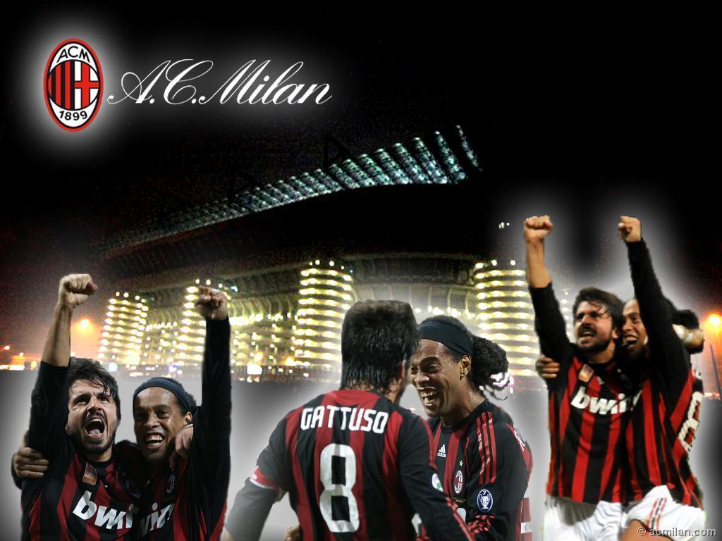 1024x768 Ronaldinho and Gattuso two great players of AC Milan. - Ronaldinho Wallpaper  (17076311) - Fanpop