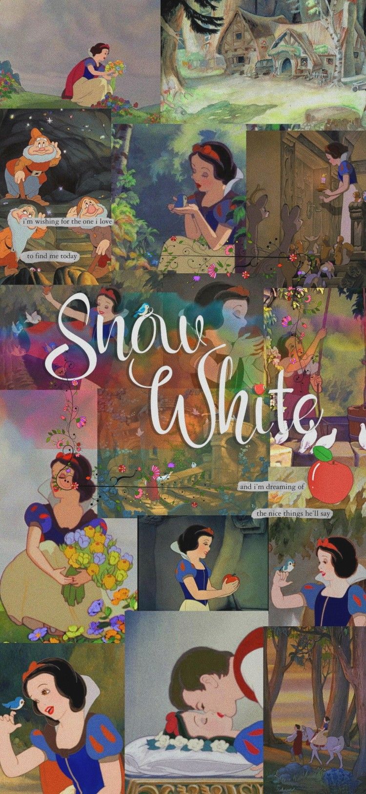 750x1624 Snow White Aesthetic Soft Wallpaper (with tittle) | Snow white wallpaper, Snow  white art, Disney princess wallpaper