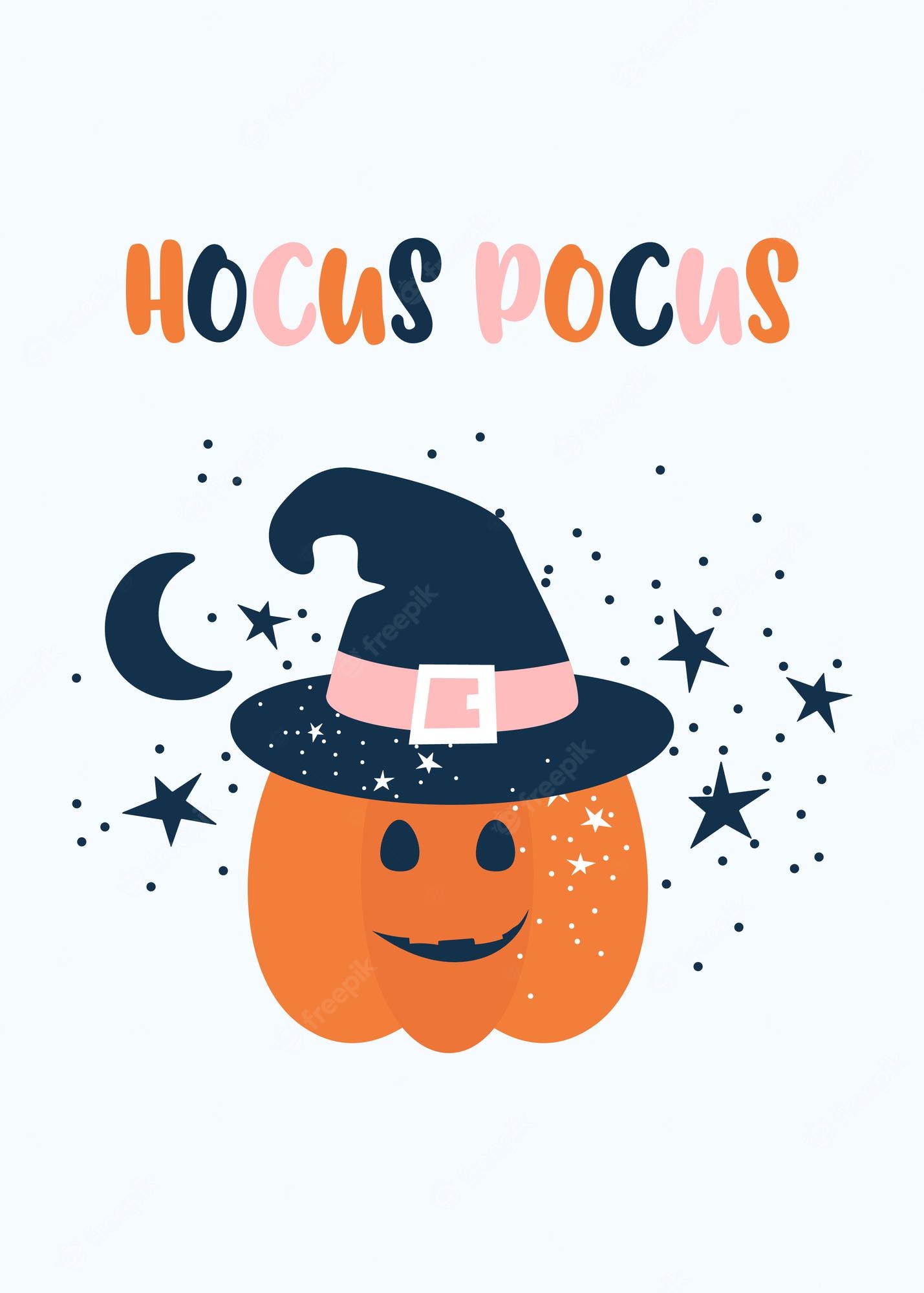 1429x2000 Premium Vector | Hocus pocus halloween kids poster