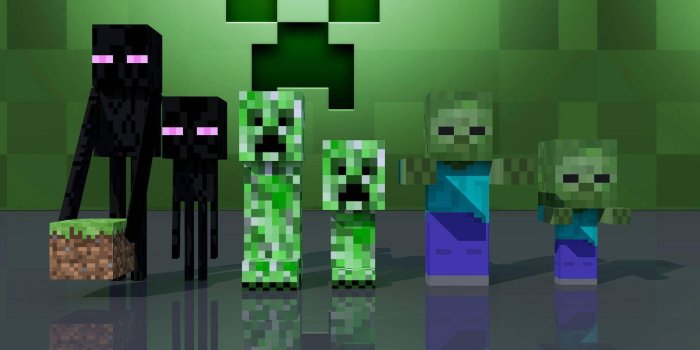 1920x1080 Download Adult And Young Minecraft Enderman Wallpaper | Wallpapers.com