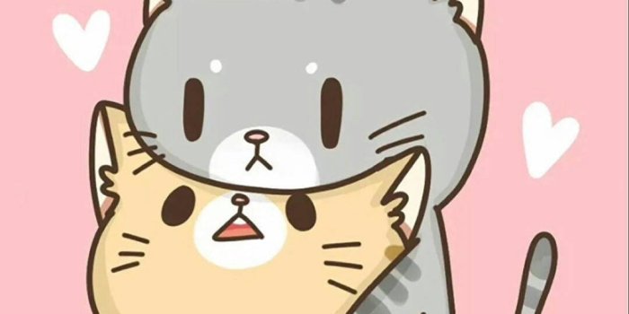 1080x1920 Download Brown And Gray Cartoon Cats Wallpaper | Wallpapers.com