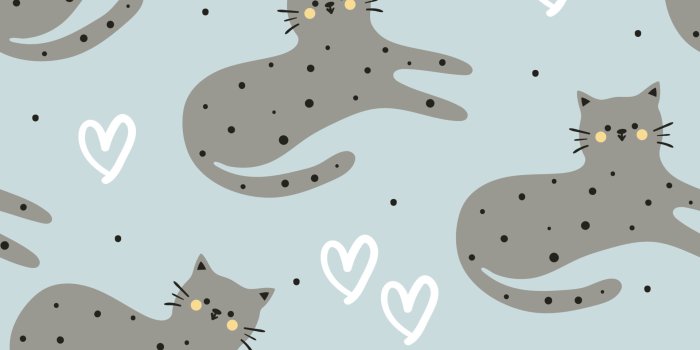 1920x1920 seamless pattern hand drawing cartoon cat. for kids wallpaper, fabric  print, textile, gift wrapping paper 5911856 Vector Art at Vecteezy