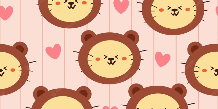 2000x2000 Premium Vector | Seamless pattern cartoon cat. cute animal wallpaper for  kids, textile, gift wrap paper