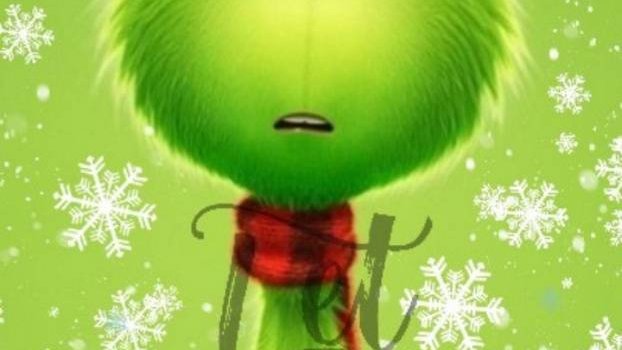 622x1280 Download Grinch With Snowflakes Wallpaper | Wallpapers.com