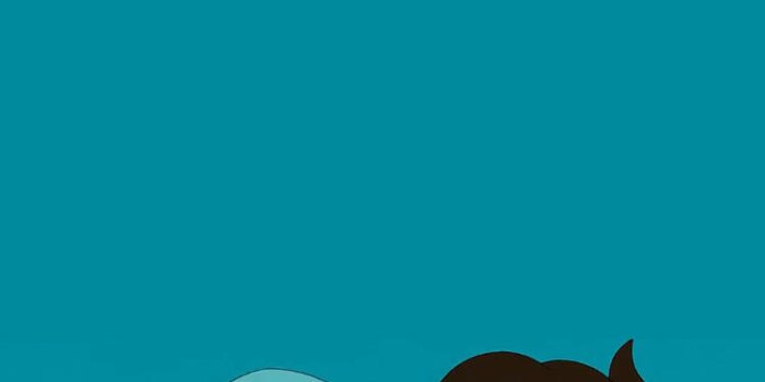 750x1334 Download Ponyo Blue Background Wallpaper | Wallpapers.com